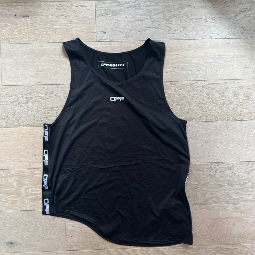 OFF-WHITE Black Sleeveless Logo Tank